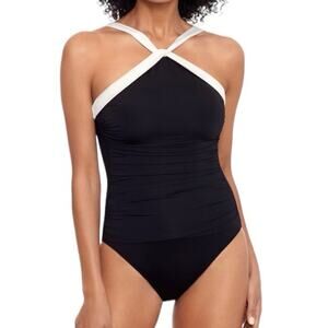 Ralph Lauren NEW $140 Bel Air Colorblocked One-Piece Swimsuit 14